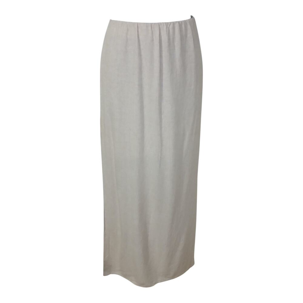 Sincerely Jules‎ Linen Blend Maxi Skirt Women’s L Beige Boho Minimalist Neutral